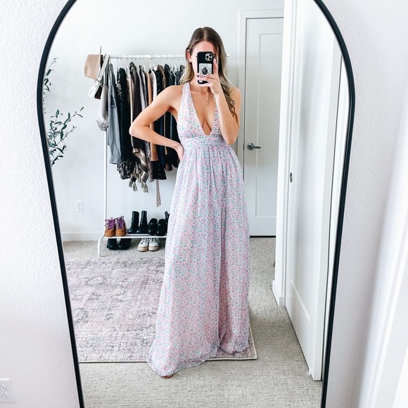 LOVERS + FRIENDS Revolve Pastel Floral Deacon Gown - Picture 12 of 12